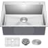 Kraus Standart PRO Series KHT30028 - 28 Inch Drop In / Undermount 16 Gauge Single Bowl 2-Hole Stainless Steel Kitchen Sink