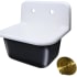 Nantucket Sinks Anchor Collection CI2218FBSBSET - 22 Inch Wall Mount Cast Iron Utility Sink