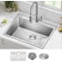 Kraus Standart PRO Series KHT30028 - 28 Inch Drop In / Undermount 16 Gauge Single Bowl 2-Hole Stainless Steel Kitchen Sink