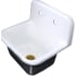 Nantucket Sinks Anchor Collection CI2218FBSBSET - 22 Inch Wall Mount Cast Iron Utility Sink