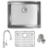 Elkay Crosstown Collection ECTRU21179TFCBC - 18 1/2 Single Bowl Undermount Sink &amp; Faucet Kit