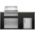 Haven Outdoor HART72DOORBB - Haven Outdoor™ 72" Brushed Black Outdoor Kitchen Island
