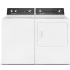 Speed Queen SPWADRGWN3006 - Side-by-Side Washer &amp; Dryer Set with Top Load Washer &amp; Gas Dryer in White