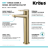 Kraus Indy™ Series KVF1400BG2PK - Single Lever Vessel Bathroom Faucet Features