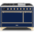 Ilve Majestic II Collection UM12FDQNS3MBG - Freestanding Dual Fuel Range Black