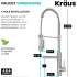 Kraus Artec Pro Series KPF1605SFS - Commercial Style 2-Function Single Handle Pull Down Kitchen Faucet with Pot Filler