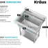 Kraus KHS23032 - 32 Inch Single Bowl Commercial Style Laundry Utility Sink Dimension