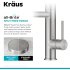 Kraus Artec Pro Series KPF1605SFS - Commercial Style 2-Function Single Handle Pull Down Kitchen Faucet with Pot Filler