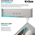 Kraus KWU11032100100MB - 32 Inch Undermount Workstation Single Bowl Stainless Steel Kitchen Sink Features