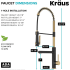 Kraus Artec Pro Series KPF1605BBMB - Commercial Style 2-Function Single Handle Pull Down Kitchen Faucet with Pot Filler