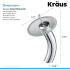 Kraus Vessel Mixer Series KGW1700CHFR - Waterfall Bathroom Faucet Dimension