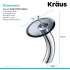 Kraus Vessel Mixer Series KGW1700CHBLCL - Waterfall Bathroom Faucet Dimension