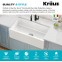 Kraus KFR1D33GWH - 33 Inch Farmhouse Kitchen Sink