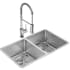 Elkay ECTRU31179TFC - 18-1/2 Equal Double Bowl Undermount Sink Kit