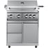 Koolmore KMOKSBQ30BQ30CAB - 30 in. BBQ Liquid Propane Grill with Cabinet in Stainless-Steel