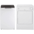 GE GEWADREMWW128PS - Side-by-Side Washer &amp; Dryer Set with Top Load Washer and Electric Dryer in White