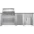 Haven Outdoor HART96DOORHG - Haven Outdoor™ 96" Harbor Gray Outdoor Kitchen Island