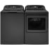 GE GEWADREPVDG585B - Side-by-Side Washer &amp; Dryer Set with Top Load Washer and Electric Dryer in Diamond Grey