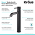 Kraus Ramus Series FVS1007ORB - Single Lever Vessel Bathroom Faucet Overview