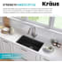 Kraus Quarza Series KGU413B10075MB - 31 Inch Undermount Single Bowl Granite Kitchen Sink 80% Natural Granite