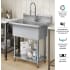 Kraus KHS23032 - 32 Inch Single Bowl Commercial Style Laundry Utility Sink Features