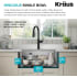 Kraus KWF21027 - 27 Inch Farmhouse Workstation Single Bowl Stainless Steel Kitchen Sink Spacious Single Bowl