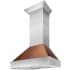ZLINE 8654HH36 - 36 Inch Wall Mount Chimney Hood with Stainless Steel Baffle (Dishwasher Safe)