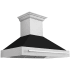 ZLINE 8654SNXBLM48 - 48 Inch Wall Mount Chimney Hood with 700 CFM Internal Blower