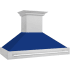 ZLINE 8654SNXBG48 - 48 Inch Wall Mount Chimney Hood DuraSnow Fingerprint Resistant Stainless Steel Range Hood with Blue Gloss Shell