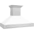 ZLINE 8654SNXWM48 - 48 Inch Wall Mount Chimney Hood DuraSnow Fingerprint Resistant Stainless Steel with White Matte Shell