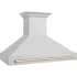 ZLINE Autograph Edition 8654STZ48G - 48 Inch Wall Mount Chimney Hood in Stainless Steel with Stainless Steel Shell and Polished Gold Handle