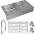 Elkay ECTRUF32179RFBC - 20 1/4 Inch Double Bowl Farmhouse Sink &amp; Faucet Kit