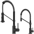 Kraus Bolden Series KPF1610FF104MB - 18 3/4 Inch Deck Mount Commercial Pull Down Kitchen Faucet and Water Filter Faucet Combo