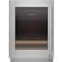 Sub-Zero Designer Series 9029026 - Stainless Steel Left Hinge Glass Door Panel with Lock and Tubular Handle
