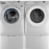 GE GEWADREYWW350SS1 - Side-by-Side on Pedestals Washer &amp; Dryer Set with Front Load Washer and Electric Dryer in White