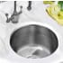 Nantucket Sinks Great Point Collection RS15SSMF - 15 Inch Hand Hammered Stainless Steel Round Bar Sink