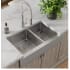 Elkay ECTRUF32179RFBC - 20 1/4 Inch Double Bowl Farmhouse Sink &amp; Faucet Kit