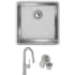 Elkay Crosstown Collection ECTRU17179TFCC - 18 1/2 Inch Single Bowl Undermount Sink &amp; Faucet Kit