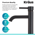 Kraus Ramus Series FVS1007ORB - Single Lever Vessel Bathroom Faucet Quality Features