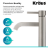 Kraus Ramus Series FVS1007SN - Single Lever Vessel Bathroom Faucet Quality Features