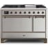 Ilve UM12FDQNS3SSB - Dual Fuel Natural Gas Freestanding Range