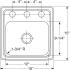 Elkay Pacemaker Collection BPSH15C - Product Drawing