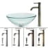 Kraus Clear Series CGV10112MM1007CH - 16.5 Inch Clear Glass Vessel Sink Combination