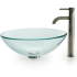 Kraus Clear Series CGV10112MM1007CH - 16.5 Inch Clear Glass Vessel Sink Combination