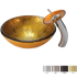 Kraus Copper Series CGV69119MM10ORB - Glass Vessel Sink with Chrome Faucet