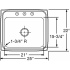 Elkay Lustertone Collection DLH252212C - Product Drawing