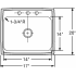 Elkay Lustertone Collection DLR1720101 - Product Drawing