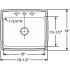 Elkay Lustertone Collection DLRQ1919101 - Product Drawing