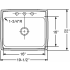 Elkay Lustertone Collection DLRQ2022102 - Product Drawing