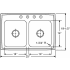Elkay Lustertone Collection DLR3319101 - Product Drawing
